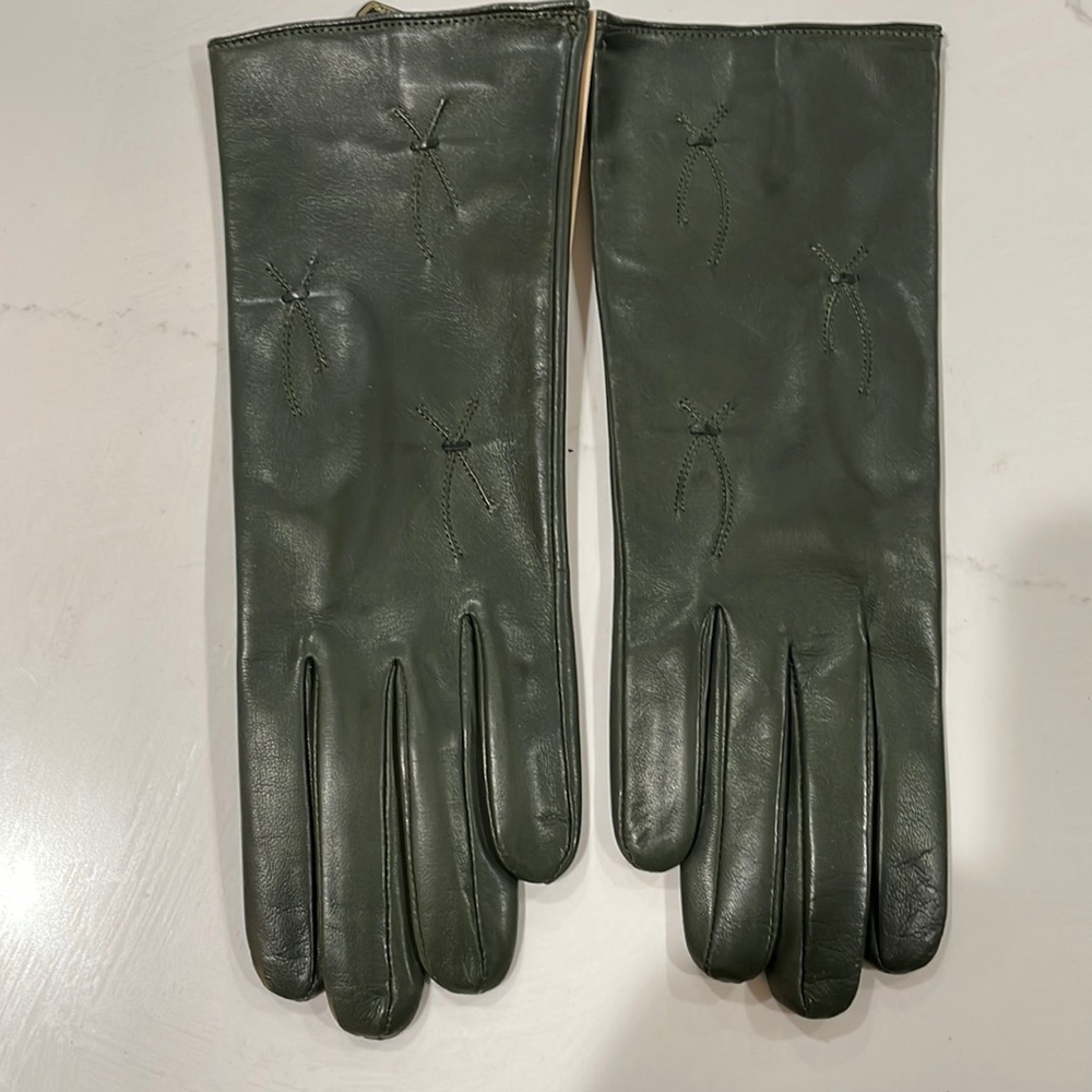 Alps Leather Gloves Green NWT